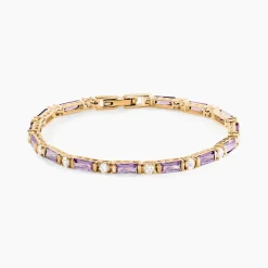 Bracelet Luteciaae Plaqué Or Jaune Oxyde De Zirconium