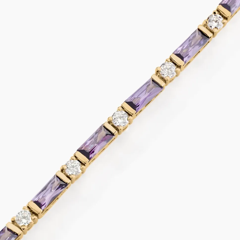 Bracelet Luteciaae Plaqué Or Jaune Oxyde De Zirconium