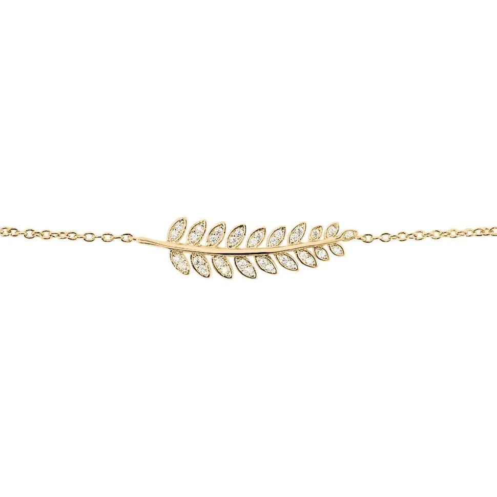 Bracelet Luz Plaqué Or Jaune Oxyde De Zirconium