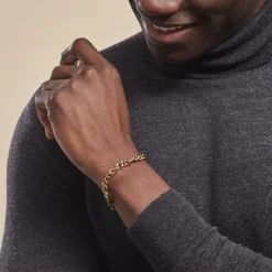 Marc Orian Bracelets Homme|Bracelets Acier Inoxydable > Bracelet Maille Acier Doré Virgil