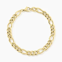 Marc Orian Bracelets Homme|Bracelets Acier Inoxydable > Bracelet Maille Acier Doré Virgil