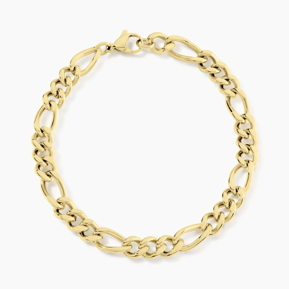 Marc Orian Bracelets Homme|Bracelets Acier Inoxydable > Bracelet Maille Acier Doré Virgil
