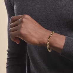 Marc Orian Bracelets Homme|Bracelets Acier Inoxydable > Bracelet Maille Acier Doré Virgil