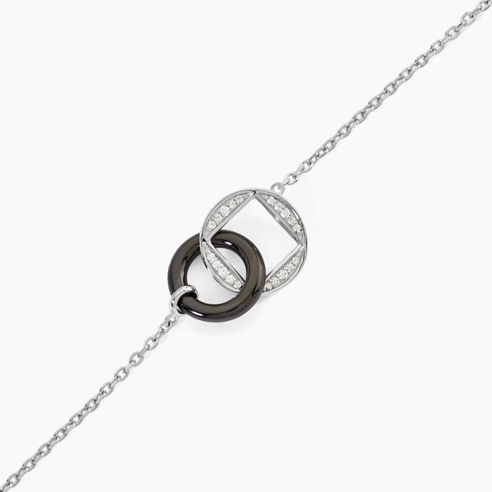 Marc Orian Bracelets|Bijoux Fantaisie > Bracelet Malee Argent Blanc Céramique Et Oxyde De Zirconium