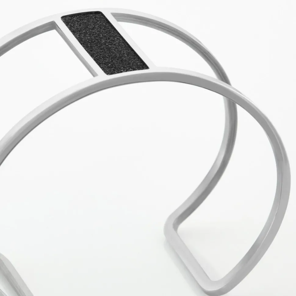 Bracelet Manchette Acier Blanc Maria