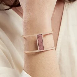 Bracelet Manchette Acier Rose Maria