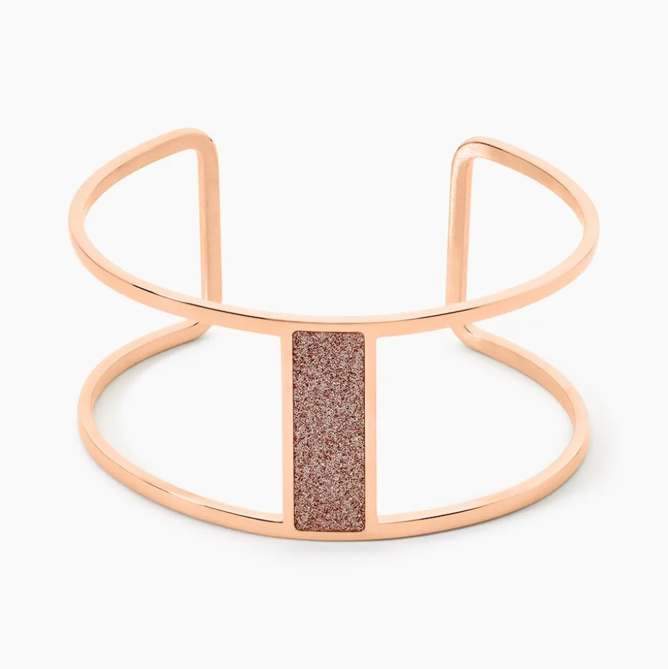 Bracelet Manchette Acier Rose Maria