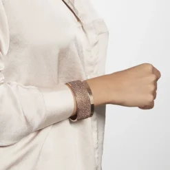 Bracelet Manchette Ouvert Acier Rose Carron