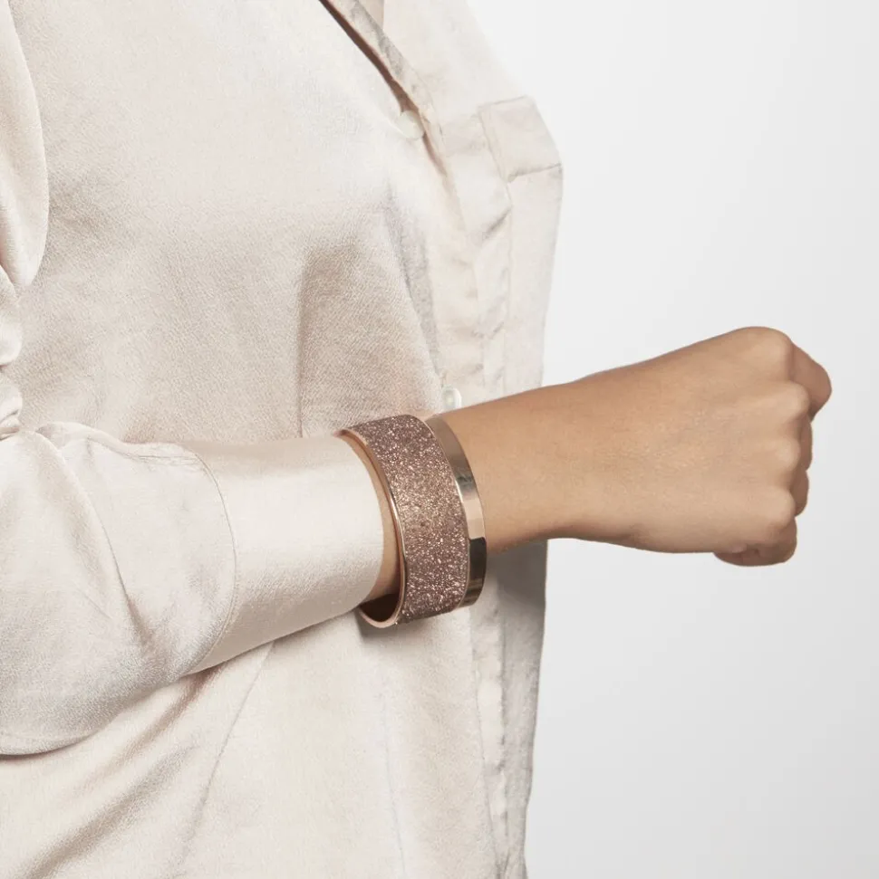 Bracelet Manchette Ouvert Acier Rose Carron