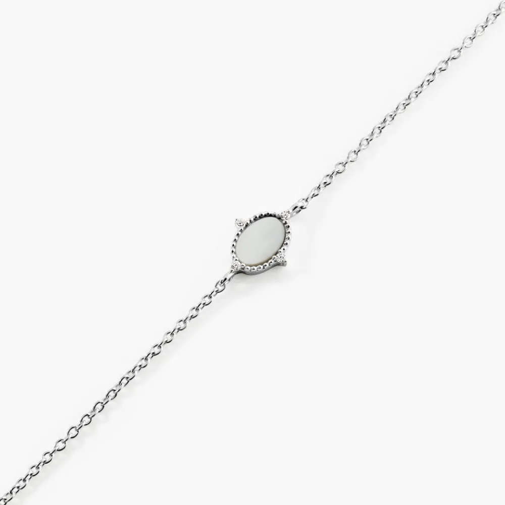 Marc Orian Bracelets|Bijoux Fantaisie > Bracelet Margot Argent Blanc Nacre Oxyde De Zirconium