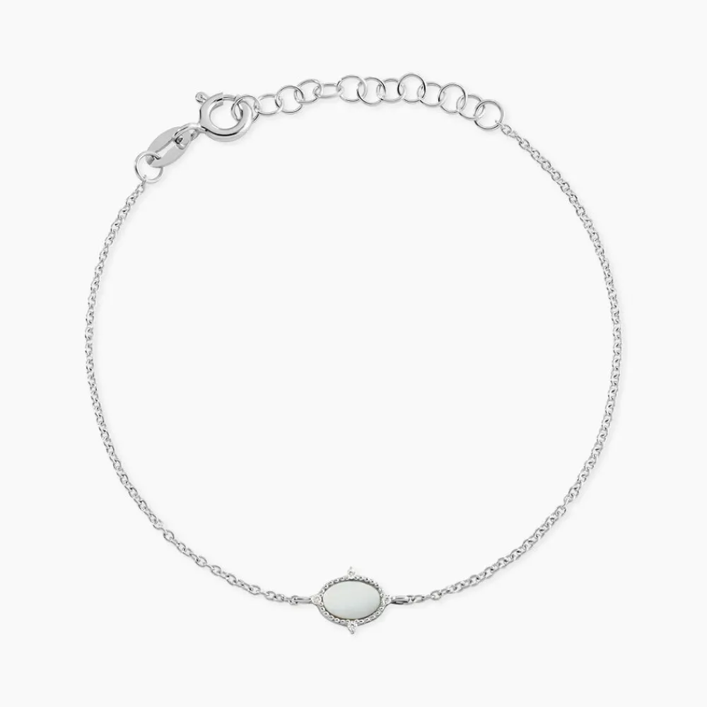 Marc Orian Bracelets|Bijoux Fantaisie > Bracelet Margot Argent Blanc Nacre Oxyde De Zirconium