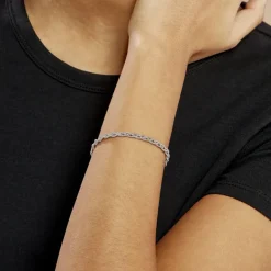 Marc Orian Bracelets|Bijoux Fantaisie > Bracelet Marie-angeline Maille Coreene Argent Blanc