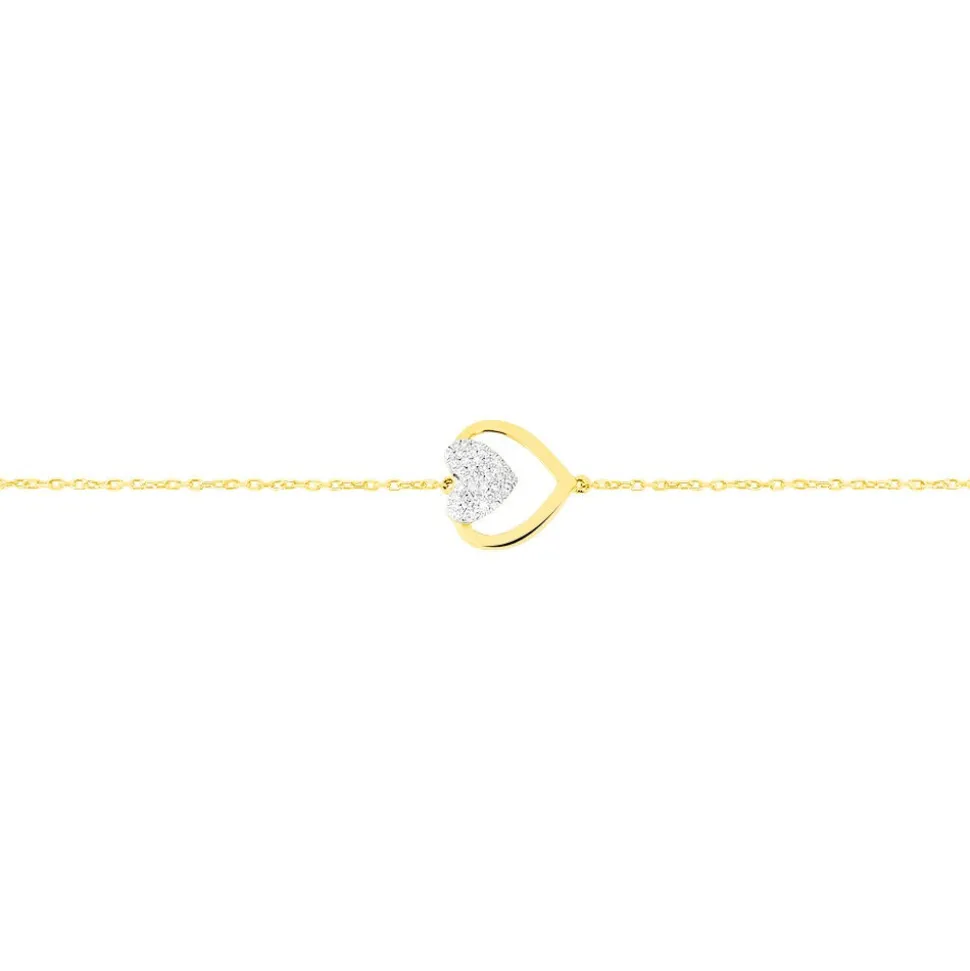 Bracelet Mary-jane Or Jaune Diamant