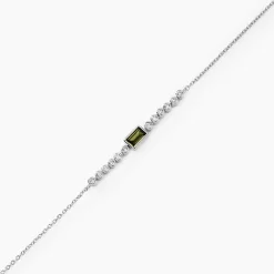 Marc Orian Bijoux Zirconium|Bracelets > Bracelet Mayfair Argent Blanc Oxyde De Zirconium argent blanc oxyde vert