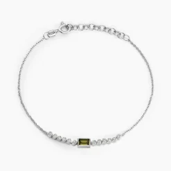 Marc Orian Bijoux Zirconium|Bracelets > Bracelet Mayfair Argent Blanc Oxyde De Zirconium argent blanc oxyde vert