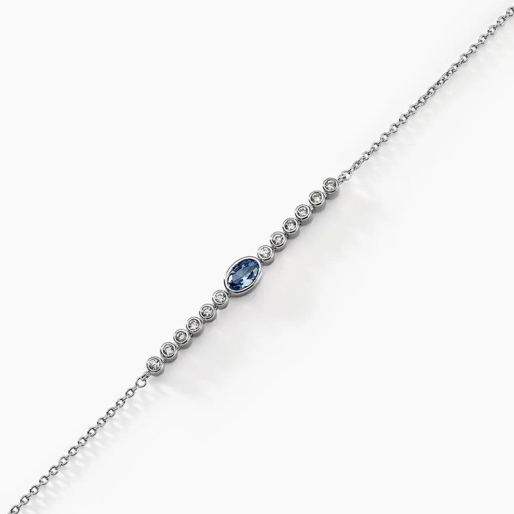 Marc Orian Bijoux Zirconium|Bracelets > Bracelet Mayfair Argent Blanc Oxyde De Zirconium argent blanc oxyde bleu sky
