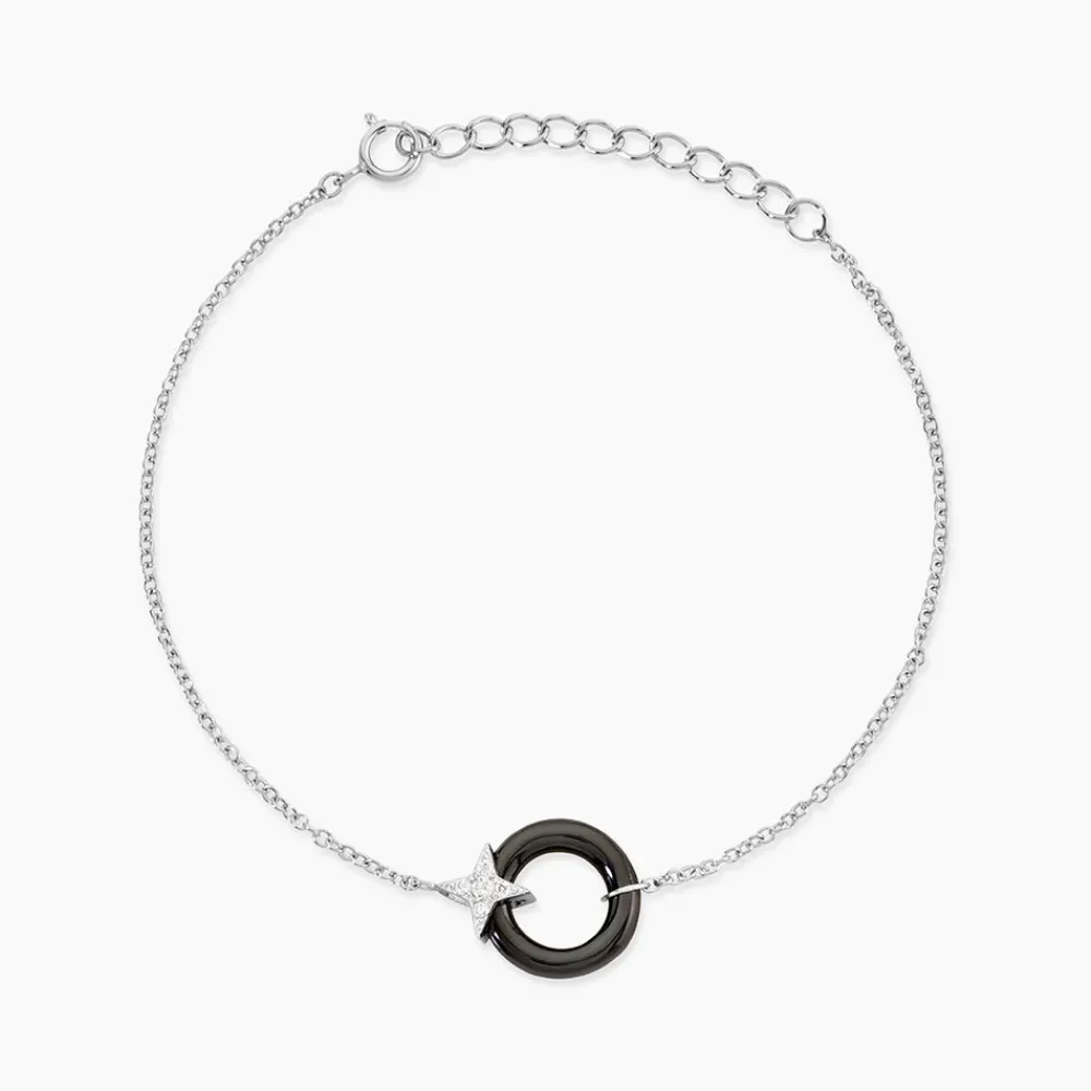 Marc Orian Bracelets|Idées Cadeaux Femme > Bracelet Merelle Argent Blanc Céramique Oxyde De Zirconium