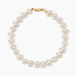 Bracelet Merrane Or Jaune Perle De Culture