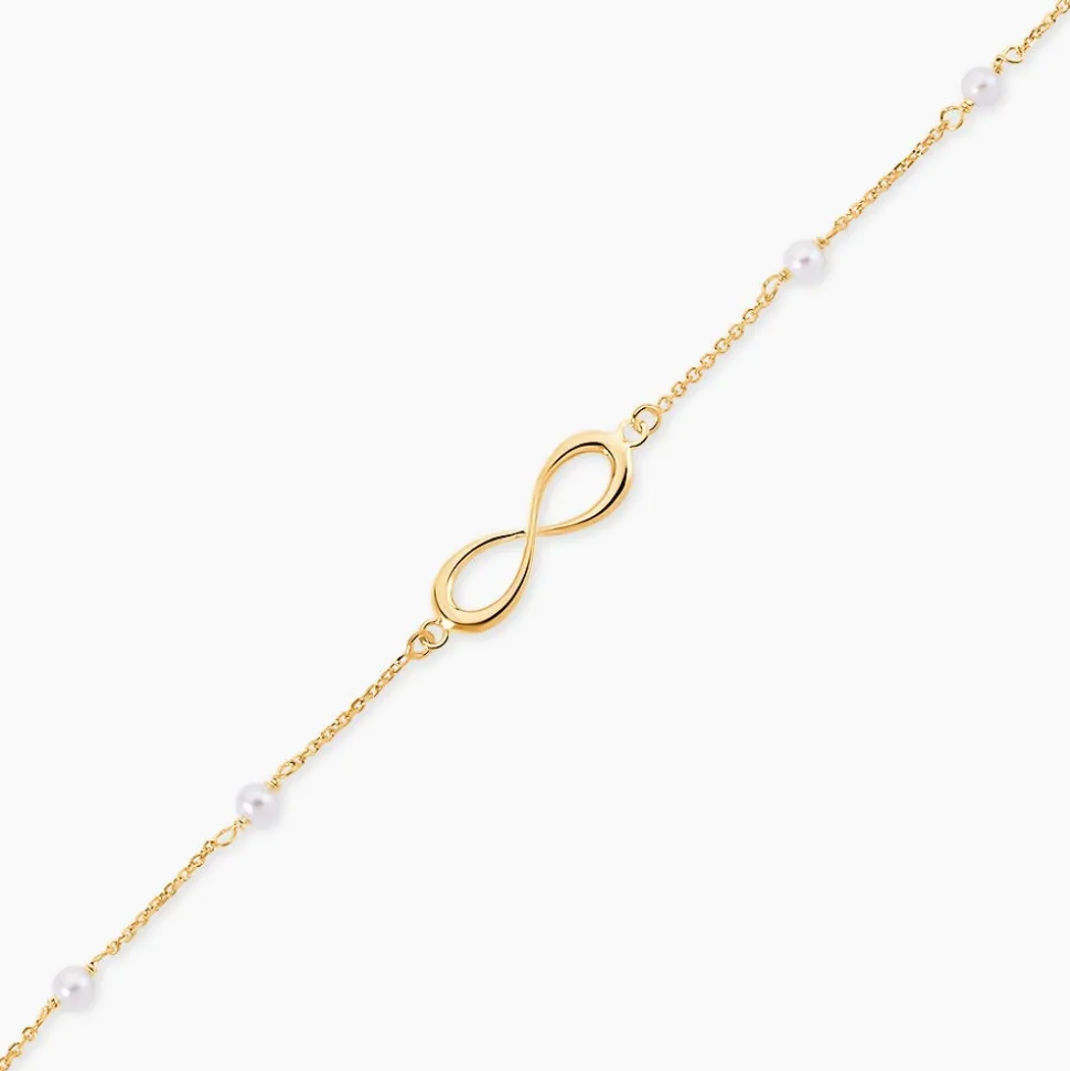 Bracelet Mierla Infini Or Jaune Perle De Culture