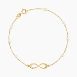 Bracelet Mierla Infini Or Jaune Perle De Culture