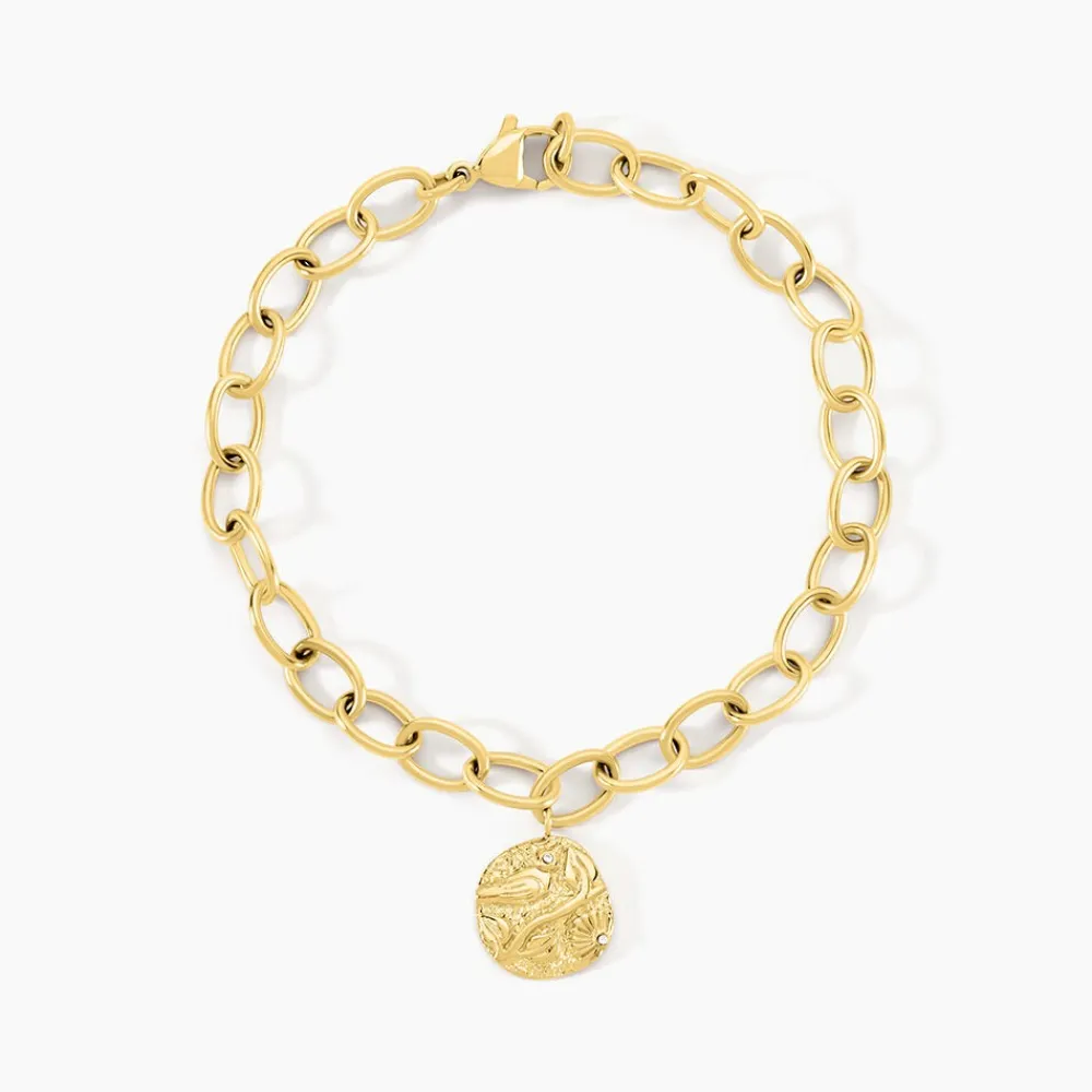 Marc Orian Bracelets Acier Inoxydable|Bijoux Acier Inoxydable > Bracelet Milina Acier Jaune Cristal