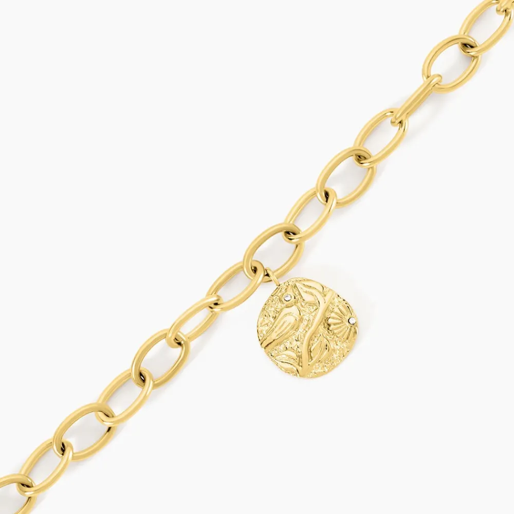 Marc Orian Bracelets Acier Inoxydable|Bijoux Acier Inoxydable > Bracelet Milina Acier Jaune Cristal
