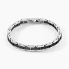 JOURDAN Bracelets Homme|Bracelets Acier Inoxydable > Bracelet Métal Acier Blanc Onyx