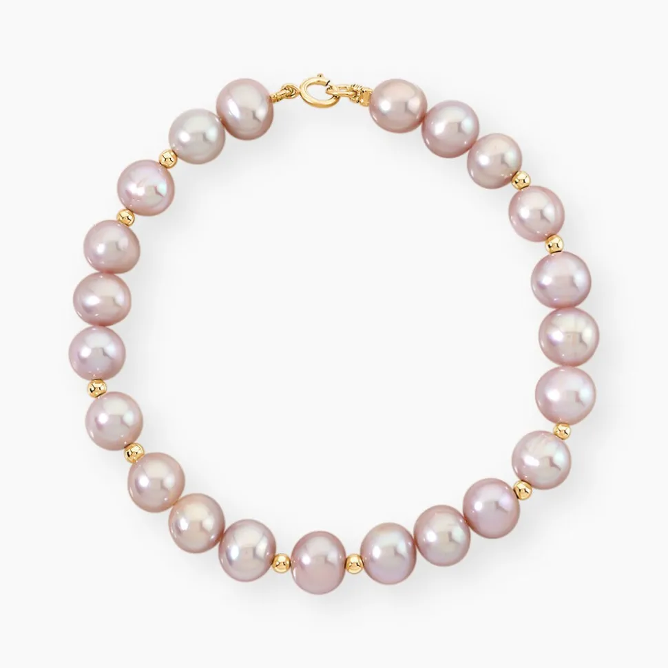 Bracelet Multicolore Or Jaune Perle De Culture