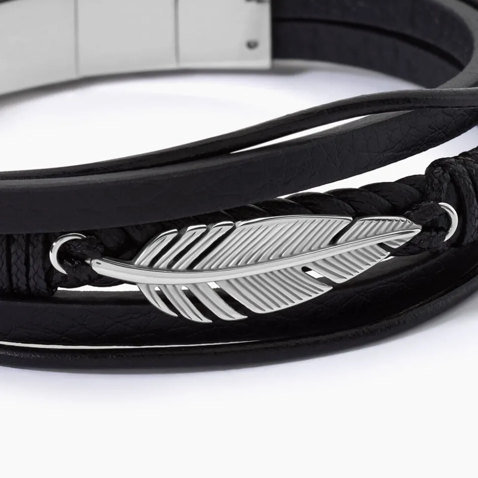 Bracelet Multirangs Acier Vieillit Georgio
