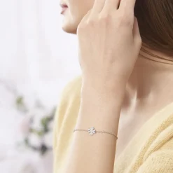 Marc Orian Bijoux Trèfle|Bracelets > Bracelet Naomie Argent Blanc