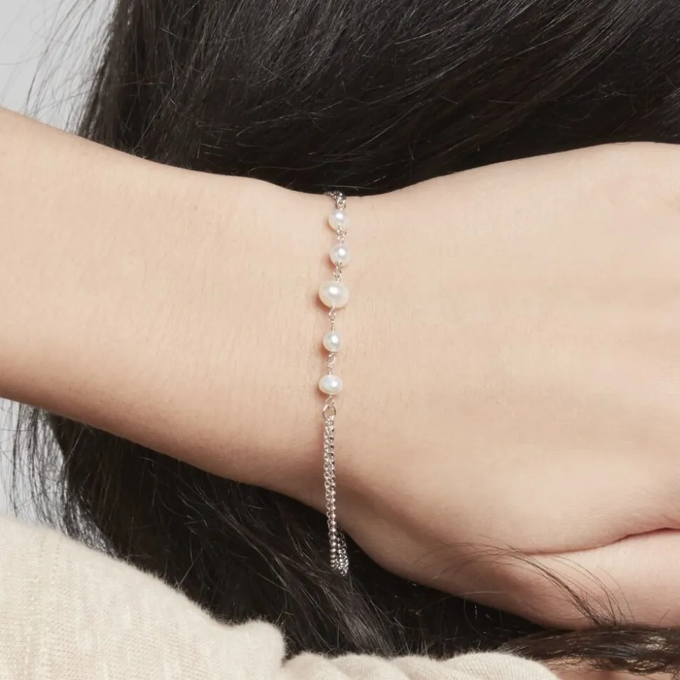 Bracelet Noa Argent Blanc Perle De Culture