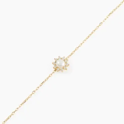 Bracelet Octavie Or Jaune Perle De Culture Oxyde De Zirconium