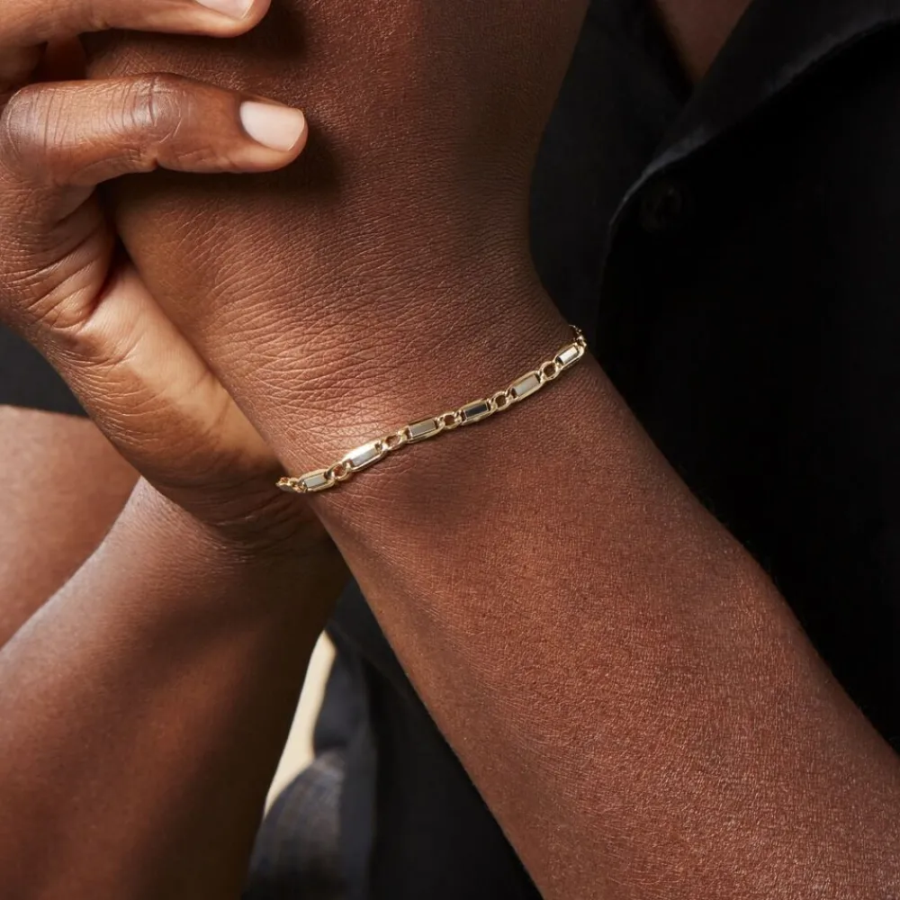Marc Orian Bracelets Or|Bracelets Homme > Bracelet Or Bicolore Danae