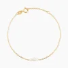Bracelet Or Jaune Audrea Perle De Culture Oxydes De Zirconium