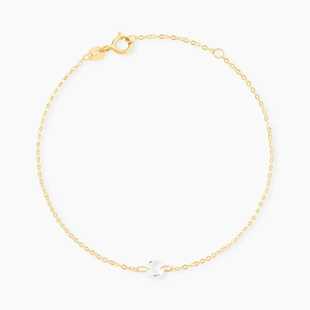 Marc Orian Bracelets Or|Bijoux Zirconium > Bracelet Or Jaune Emilee Oxyde De Zirconium