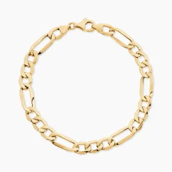 Bracelet Or Jaune Maille Alternée