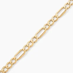 Bracelet Or Jaune Maille Alternée