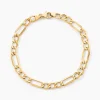 Marc Orian Bracelets Or|Bracelets Homme > Bracelet Or Jaune Maille Alternée