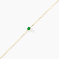 Bracelet Or Jaune Onora Emeraude