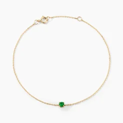 Bracelet Or Jaune Onora Emeraude