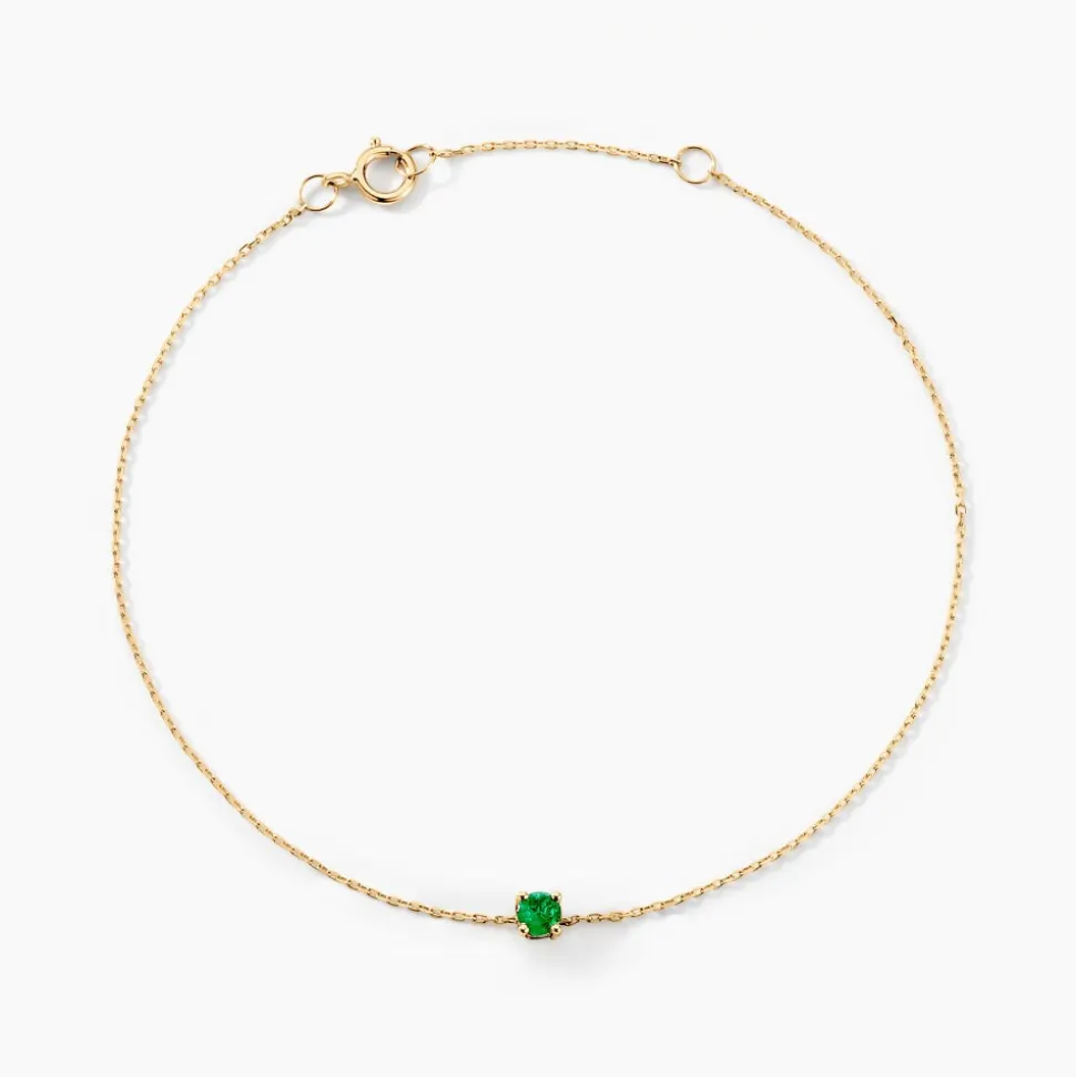 Bracelet Or Jaune Onora Emeraude