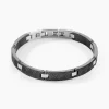 PHEBUS HIM Bracelets Homme|Bracelets Acier Inoxydable > Bracelet Acier Blanc Et Noir