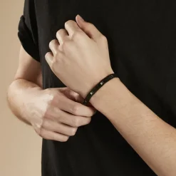 PHEBUS HIM Bracelets Homme|Bracelets Acier Inoxydable > Bracelet Acier Blanc Et Noir