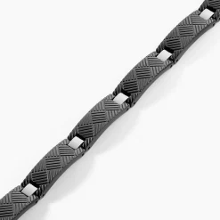 PHEBUS HIM Bracelets Homme|Bracelets Acier Inoxydable > Bracelet Acier Blanc Et Noir