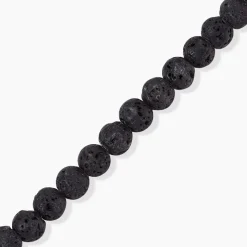 Bracelet Phebus Him Cordon Noir Pierre De Lave