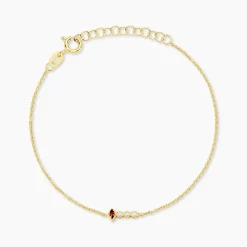 Marc Orian Bracelets|Idées Cadeaux Femme > Bracelet Poem Argent Jaune Rhodolite Oxyde De Zirconium