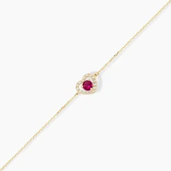 Marc Orian Bracelets Or|Cadeaux Mariage > Bracelet Red Velvet Or Jaune Rhodolite Oxyde De Zirconiu