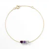 Marc Orian Bracelets Or|Anniversaire De Mariage > Bracelet Romayne Or Jaune Améthyste Rhodolite Oxyde De Zirconium