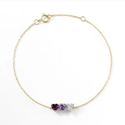 Marc Orian Bracelets Or|Anniversaire De Mariage > Bracelet Romayne Or Jaune Améthyste Rhodolite Oxyde De Zirconium