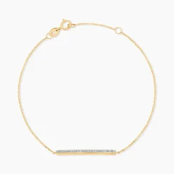 Bracelet Sahteene Or Jaune Diamant